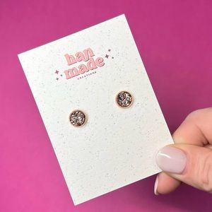 Rose Gold Stud Earrings
